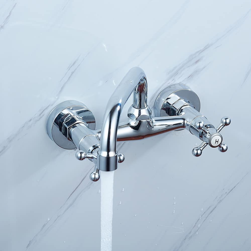 Grifo de pared para cocina, latón