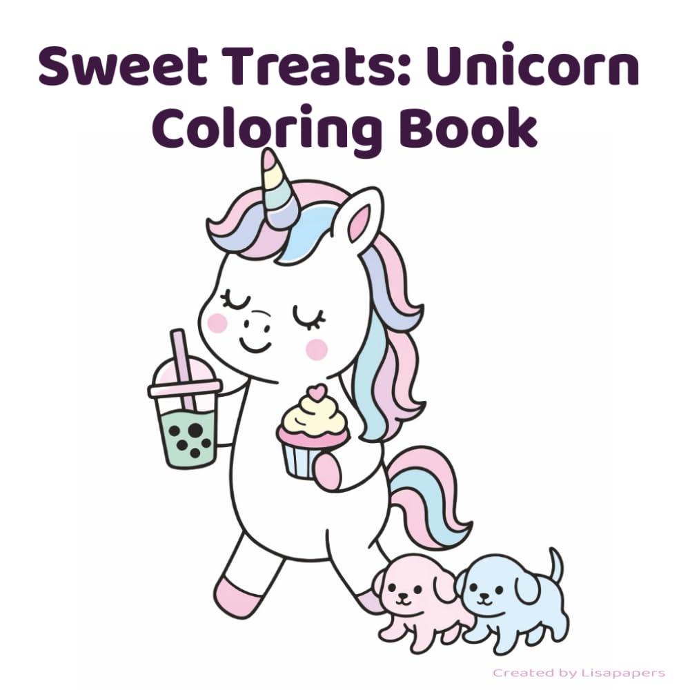 Sweet Treats: Unicorn Coloring Book