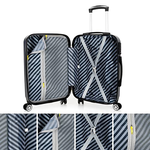 Trolley valise moyenne ITACA en ABS bleu haute résistance choc