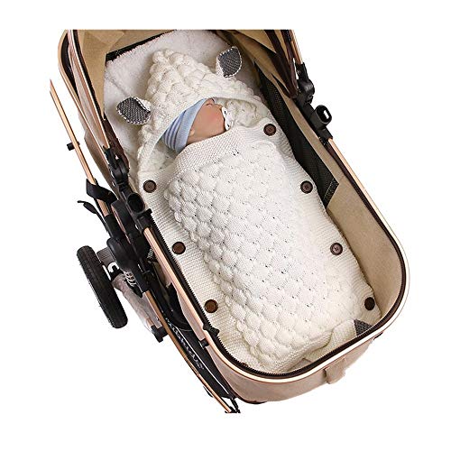 puseky Manta de bebé recién Nacido Manta de Punto Crochet Invierno cálido...