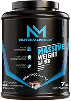 MASSIVE WEIGHT GAINER - 7 LBS - 3.175 KGS - CHOCO LATTE FLAVOUR - FOR MUSCLE AND MASS GAIN - MADE IN INDIA