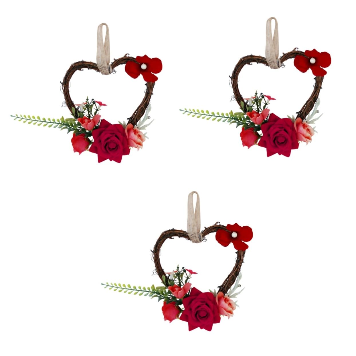 Abaodam 3piezas Guirnalda De Flores Artificiales Forma De para Bodas y Decoraciones Adorno De Puerta para