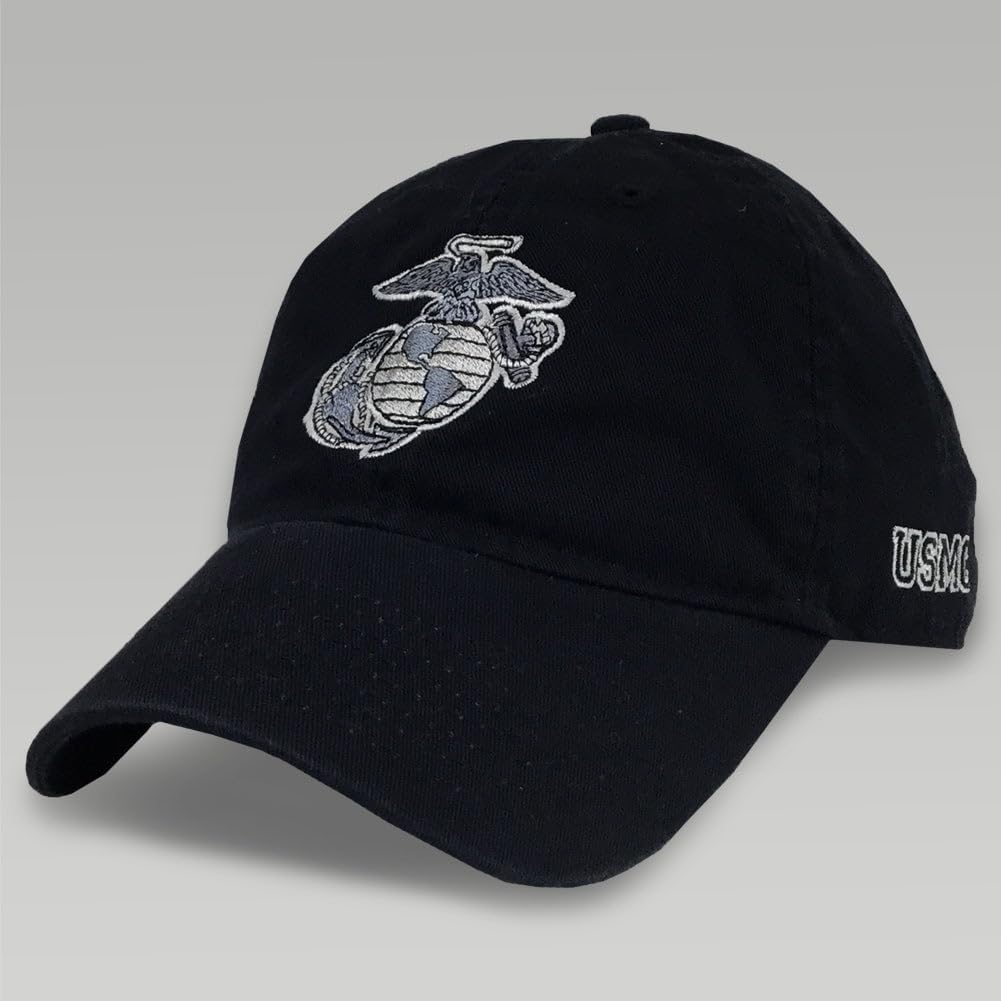 Armed Forces Gear US Marine Corps EGA Twill Hat (Black) - Image 2