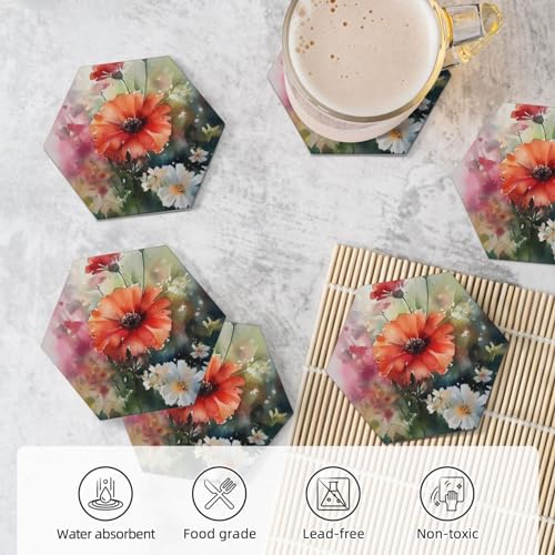 Dessous de verre avec support pour éviter les traces de verre - 6