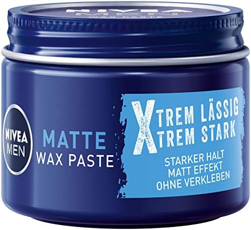 NIVEA MEN Matte Wax Pasta do włosów (75 ml), wosk do włosów zapewnia swobodny matowy wygląd z mocnym trzymaniem, matowy wosk do włosów nadaje teksturę i strukturę