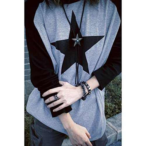 Women Star Shirt Y2k Tops Vintage Aesthetic Patchwork Long Sleeve Tee Shirts 90s Grunge Clothes3