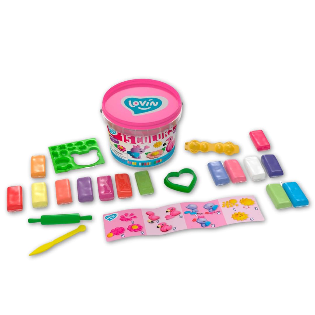 Cute Animals Modeling Set with Color Dough - Craft Kit for Kids - Color Dough Modeling and Sculpting Playdough Set - Ideal Creative Activity for Children
