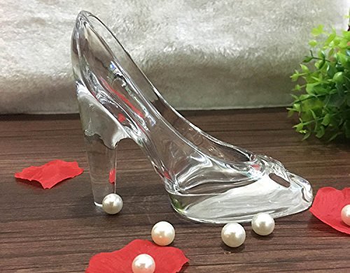 Wansan Cinderella Crystal Shoes Decoration Glass Shoes 18 Years Old Adult Gifts Girlfriends Friends Birthday Valentine's Day Graduation Gifts High Heel Glass Shoes #TOP3