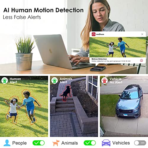 Image of Rraycom 2K WiFi Security Cloud Camera for Outdoor /Home, 3MP Wireless IP Camera(Plug-in) with Night Vision, Motion Detection, IP66 Waterproof, Cloud Storage, Compatible with Alexa /G-oogle Assistant