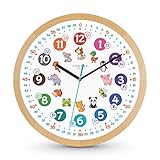 Wanduhr mit Holzrahmen (Buche)