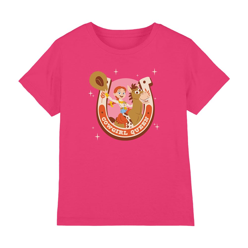 Disney Toy Story 5 Jessie Cowgirl Queen Kids T Shirt, Hot Pink, 3-4Y