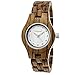 Handgefertigte Holzwerk Germany® Moderne Mode Designer Damen-Uhr Öko Natur Holz-Uhr Braun Weiß Zifferblatt Strass besetzt Armband-Uhr Analog Klassisch Quarz-Uhr (braun)