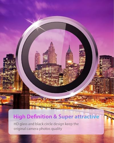 Image of Skinomi Camera Lens Protector Compatible with iPhone 13 [Anti-Scratch] Premium Tempered Glass Film Aluminum Alloy Lens Ring Cover, Pink