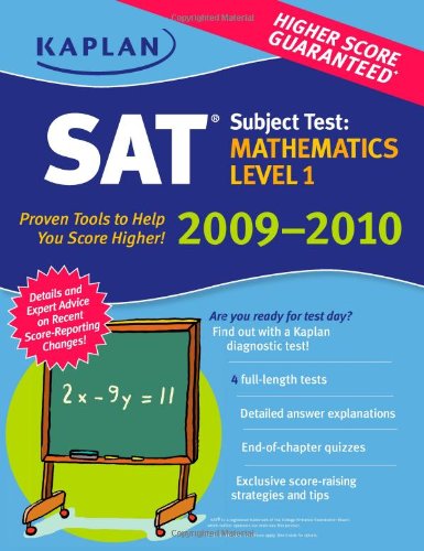 Amazon.com: Kaplan SAT Subject Test: Mathematics Level 1 2009-2010 ...