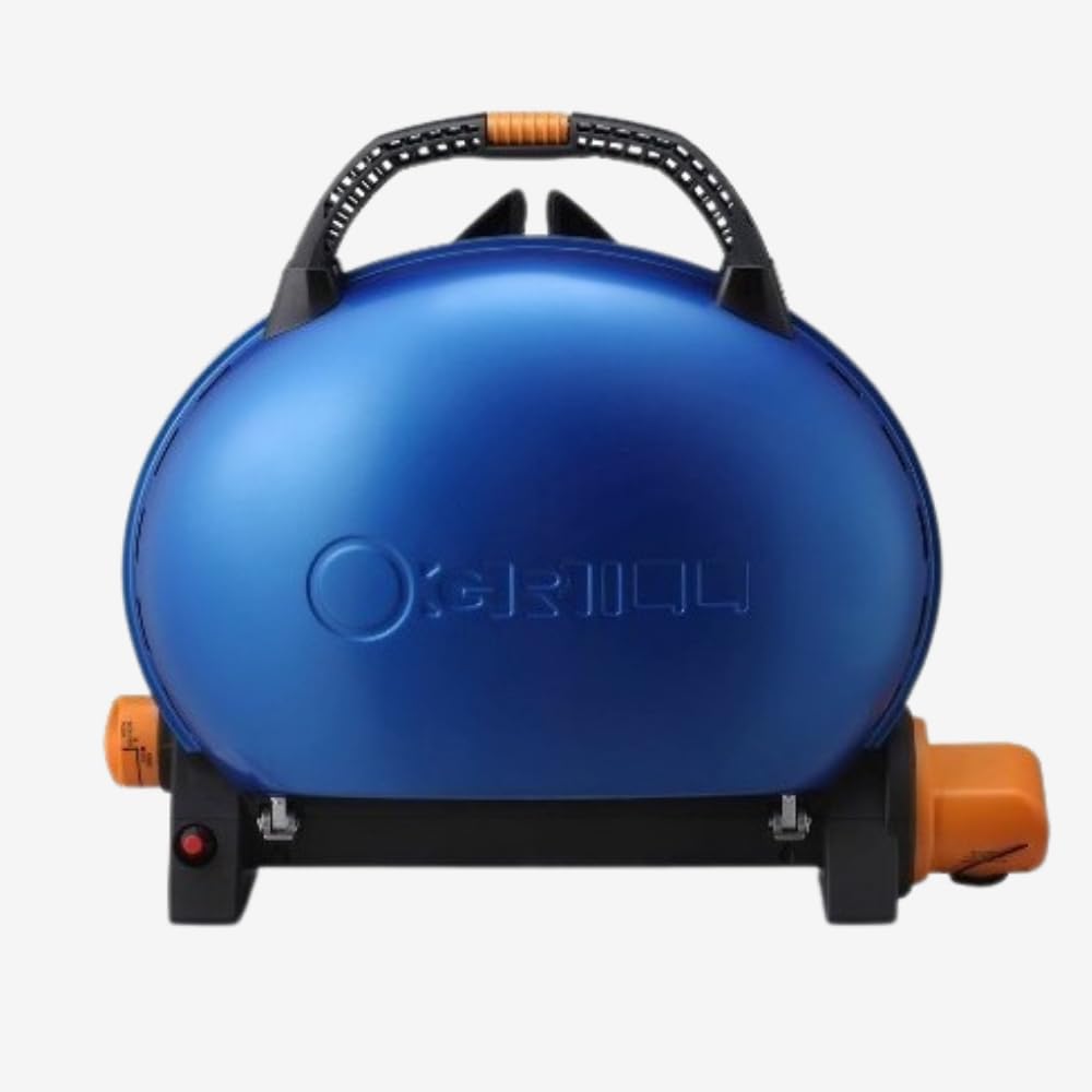 500 barbecue a gas portatile da campeggio con piastra in ghisa, doppio uso a gas, bruciatore 9000 BTU | area di cottura da 1065 cm, barbecue a gas compatto per giardino, viaggi e roulotte | 4