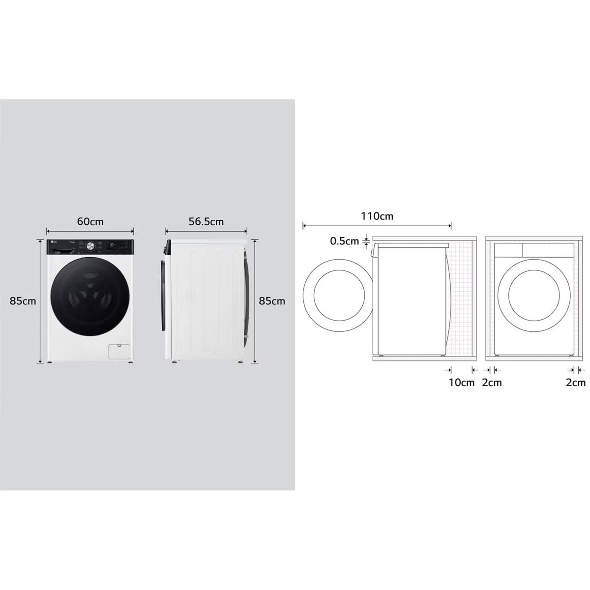LG Lavadora y Secadora F4DR7511SGH 6/11Kg 1400 RPM Blanca