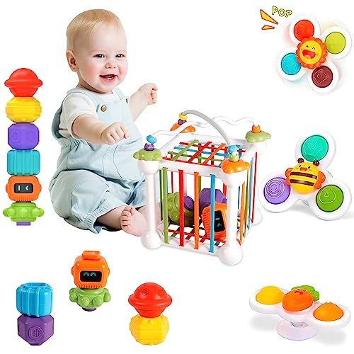 Montessori-Spielzeug 12 Monate, Motorikspiele, Formensortierspiele, Mit 3...