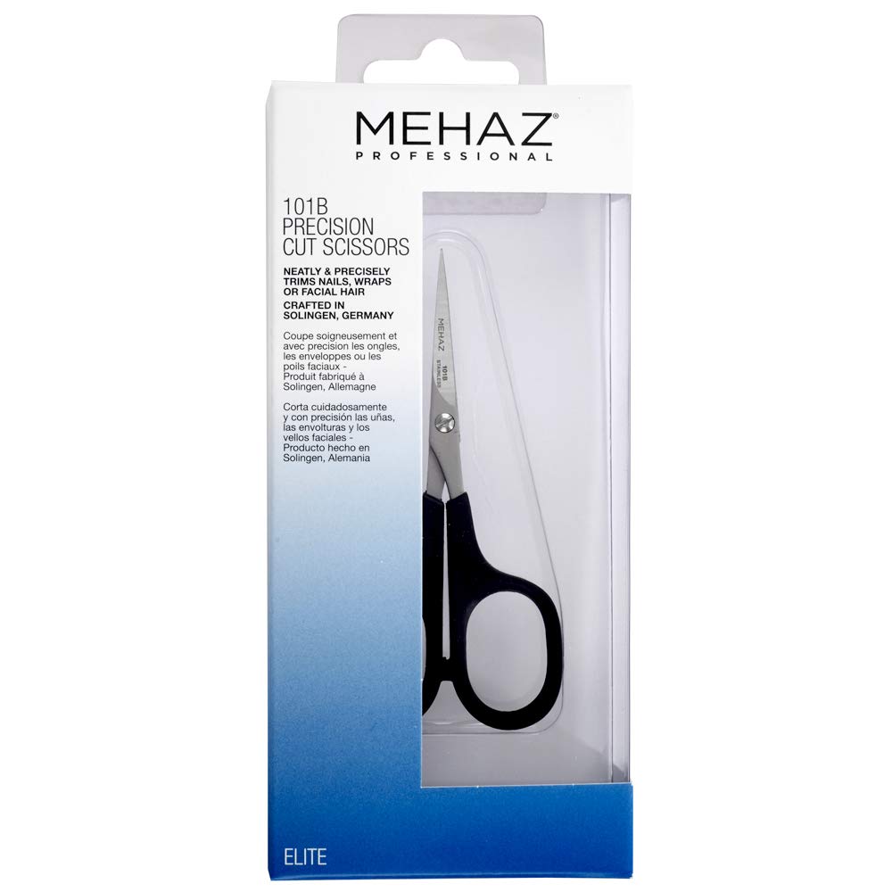 Tijeras de acero inoxidable Mehaz de corte de precisión para recortar uñas, cejas, vello facial y puntas abiertas