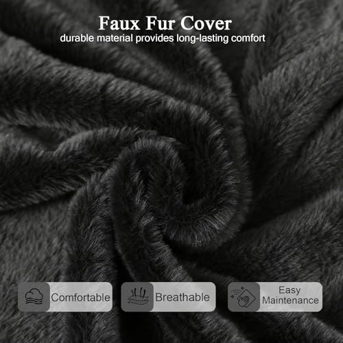COMAX 4-in-1 Futon Sofa Bed, Queen Size Foldable Couch with L-Shaped Armrests, Convertible Sleeper Chair Bed, Comfortable Lounge Mattress for Living Room and Bedroom, Dark Black