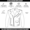 Alpha Black Leather Motorcycle Jacket – Motorcycle Armour with Genuine Biker CE Armor for Shoulder, Back & Elbows, Mens Biker Jacket for All Season with Concealed Carry | 3XL (Black) #1