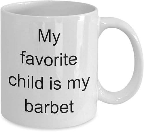 Miniatura 2 de Divertida taza Barbet  11 o 15 oz taza de té de café con texto único Pedigree Dog EZ#0104, 11onza, Blanco