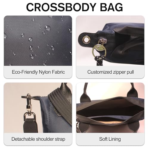 Image of Designer Mini Tote Bag for Women - Lightweight Crossbody Purse with Adjustable Dual Straps (2-Way Carry)