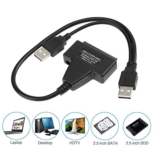 Adaptador USB 2.0 para Sata limpo para cabo conversor de disco rígido de 2,5/3,5 polegadas