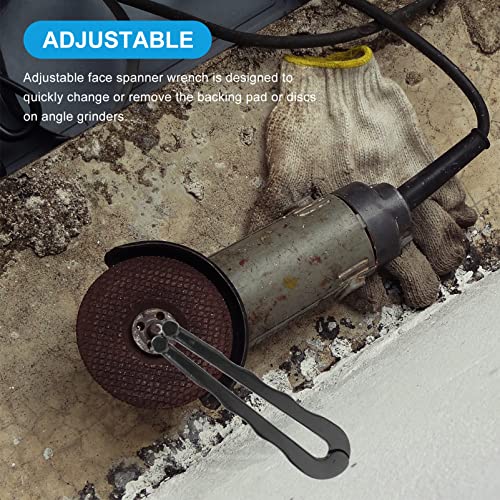 DOITOOL Adjustable Face Spanner Wrench with Interchangeable Head for Angle Grinder Nut Removal 6.3In Compact Durable Pin Pliers Tool - Image 3