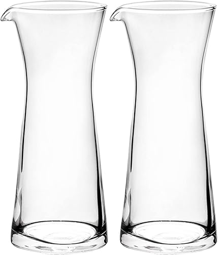 Sizikato Jarra de crema de leche de café de vidrio transparente, 2 piezas, 8 onzas