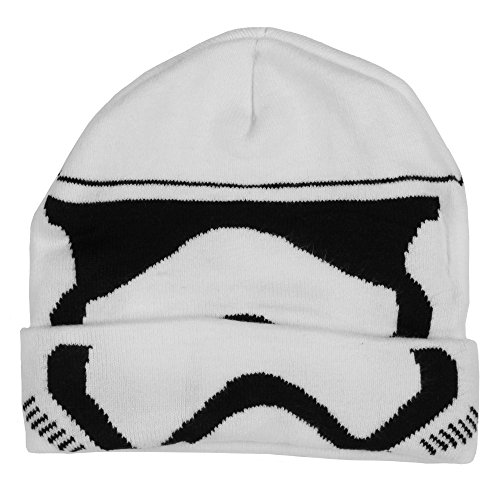 STAR WARS Storm Trooper Knit Winter Beanie Hat - Finn White