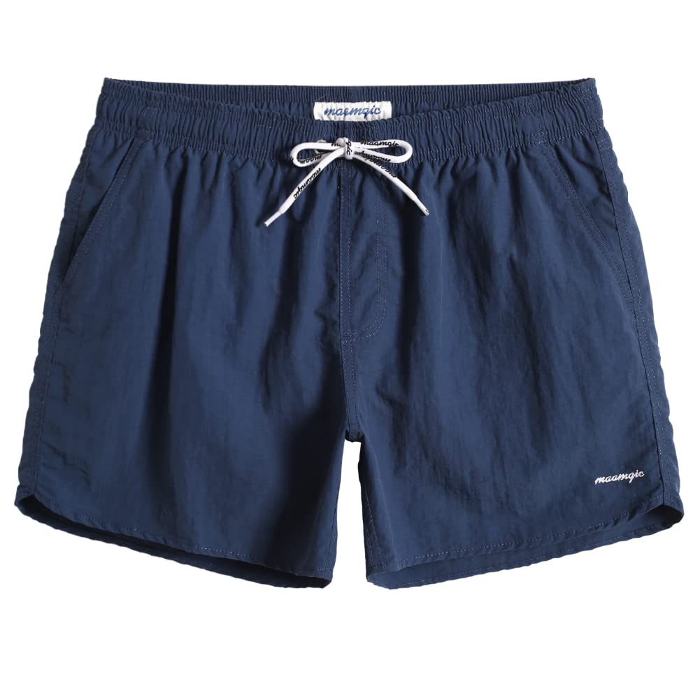 maamgic Mens Swim Trunks 5" with Mesh Lining Quick Dry Bathing Suits for Men Swim Shorts Swimwear