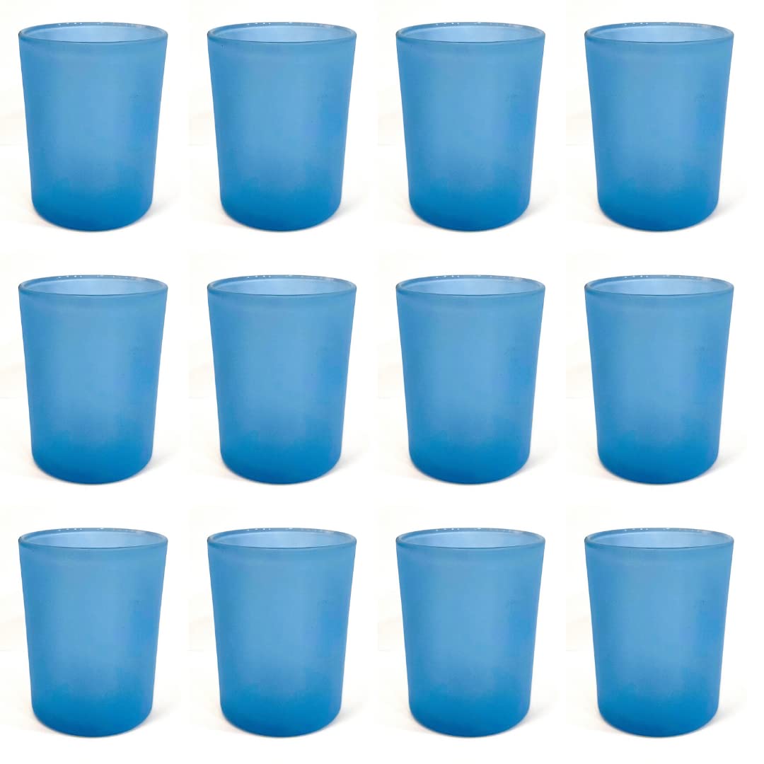 Floryn Decor Empty Matt Finish Glass Jar | Matt Finish Blue Glass for Candles | Perfect Blue Jar for Candle Making | with Individual 3 ply Box- Capacity- 200 gm | Colour- Blue Matt & Pack of 12 (B09Q5CWTJS) Amazon Price History, Amazon Price Tracker