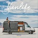 Vanlife 2026: Broschürenkalender mit Ferienterminen. 30 x 30 cm - Wandkalender