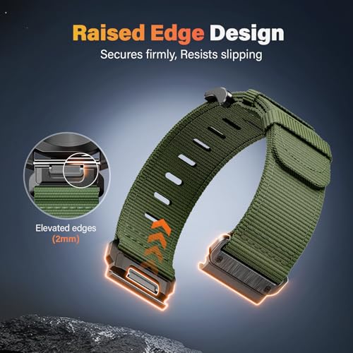 Correa compatible Nylon para reloj Garmin Fenix 22 mm miniatura 4