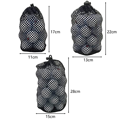 Golf Mesh Bag,Large Capacity Black Mesh Bag,Golf Balls Carrying Holder, for Golf Course M2