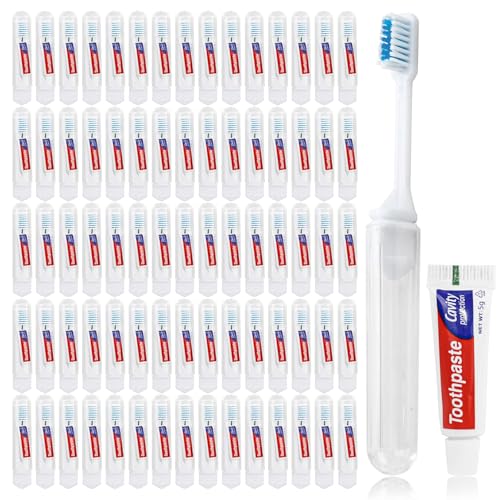 Cepillo de dientes para camping y escapadas de fin de semana con estuche compacto