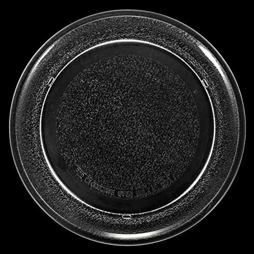 BlueNatHxRPR 9.6" or 24.5 cm Flat Bottom Glass Microwave Turntable Plate Small Compatible for LG 3390W1A035 and Other Several Models