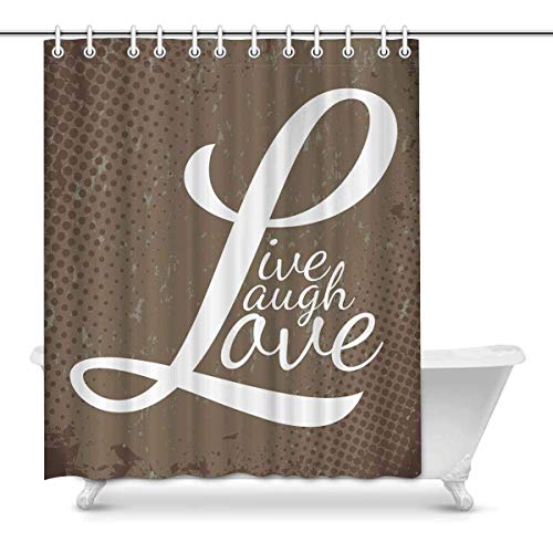 Live Laugh Love Quotes Shower Curtain Der Beste Preis Amazon In