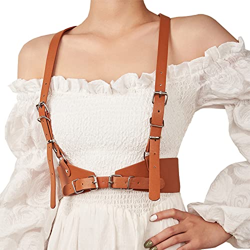Women's Body Harness Punk Belt Leather Body chain Adjustable Gothic Belt