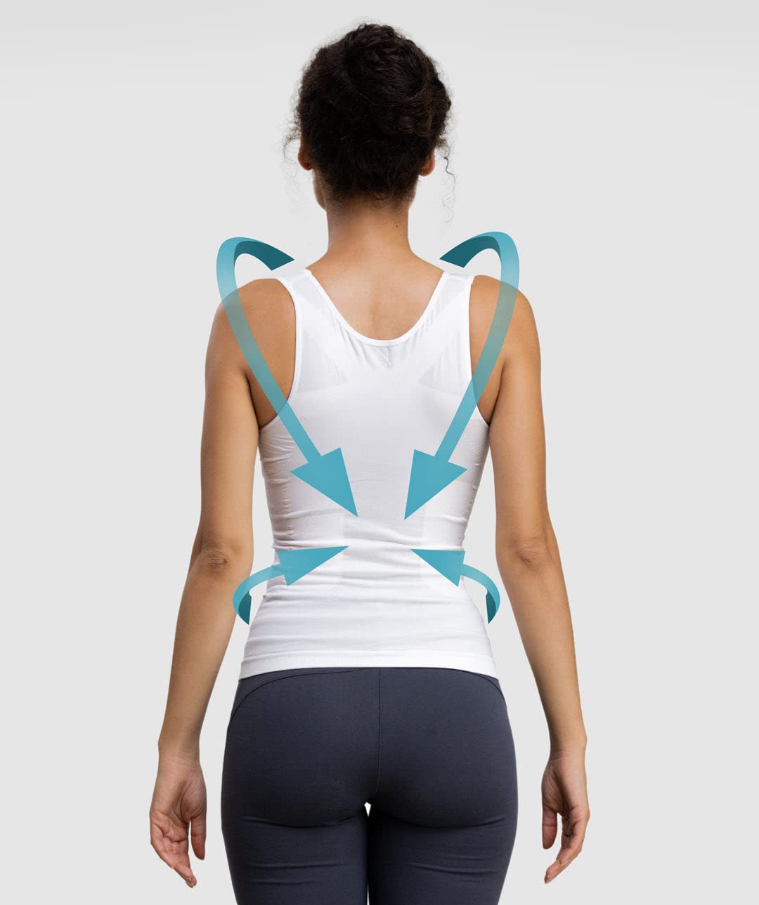 Curveless Canotta correttore di postura da donna | Anti mal di schiena | Raddrizza schiena e spalle | Effetto push-up | Sostiene il petto | Affina la silhouette | Promuove la circolazione sanguigna |