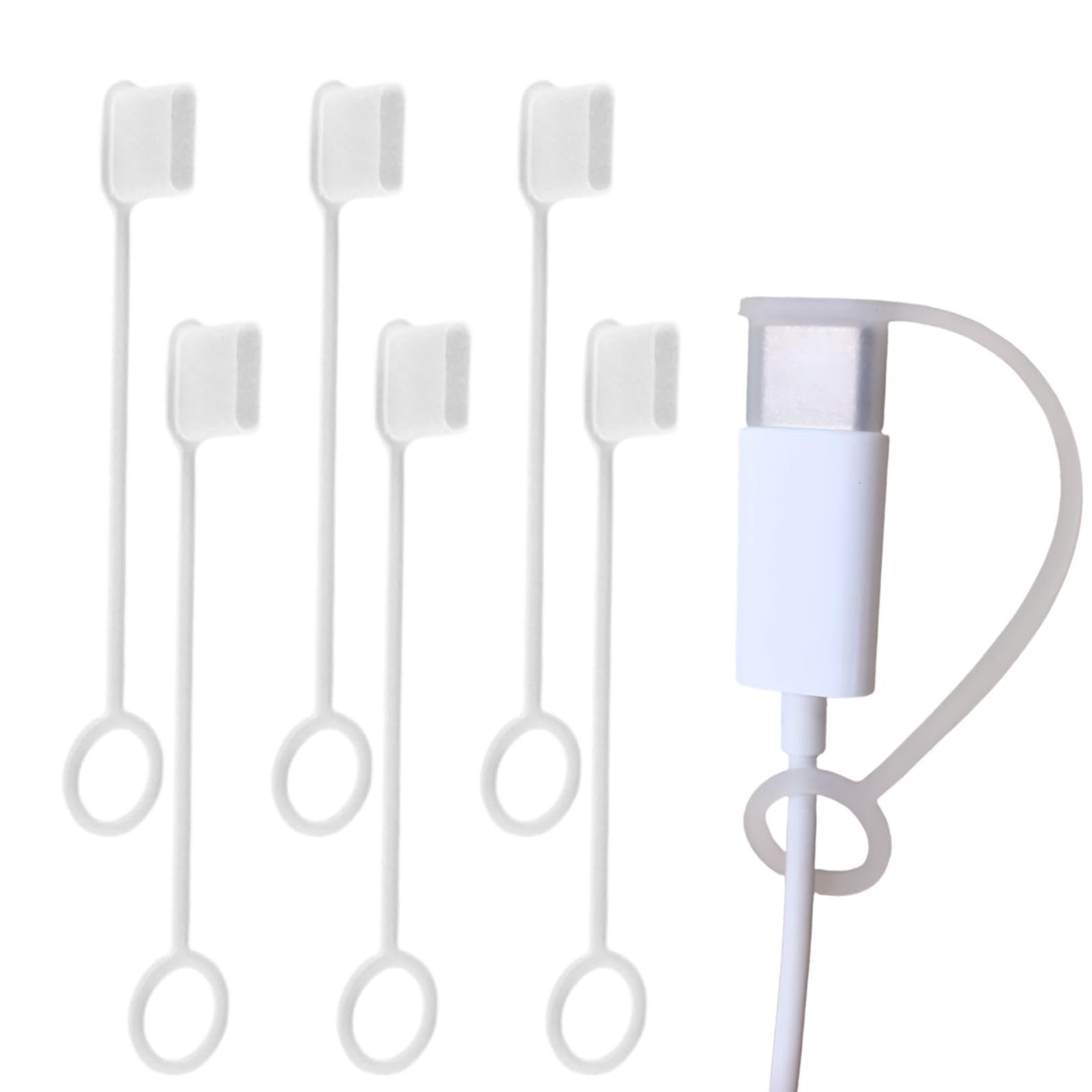 USB コネクタカバー 6個セット (ホワイト, Type-C×6個) 防塵 N…