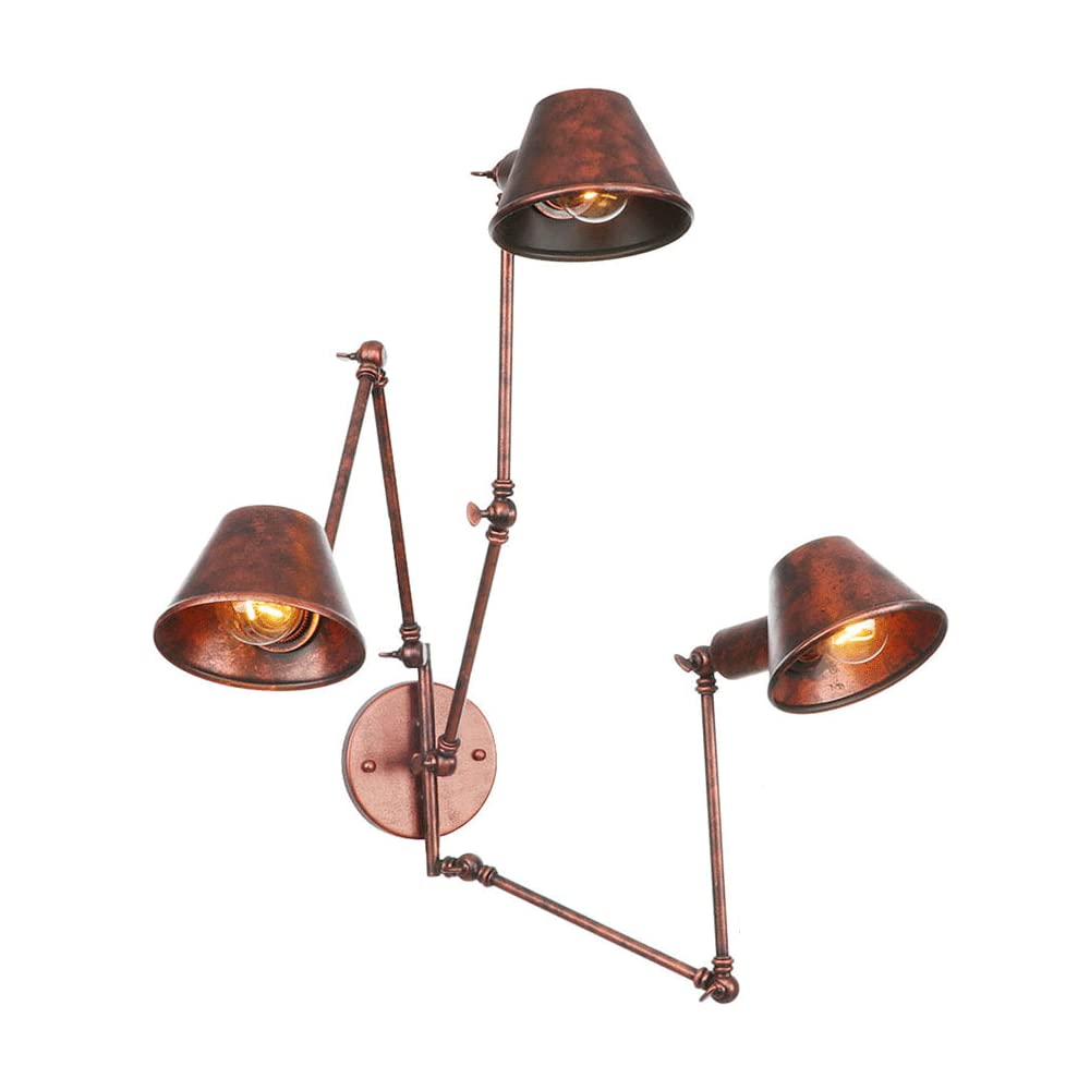 SMCCYYSD Industrial Style Retro Wall Sconces, Hardwired Sconce,Swing Arm Lamp Adjustable For Dining Room,living Room,foyer, Coffee Shop,etc