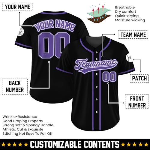 Jersey personalizado de béisbol para hombres, mujeres y jóvenes, camiseta deportiva con nombre, número y logo de equipo miniatura 2