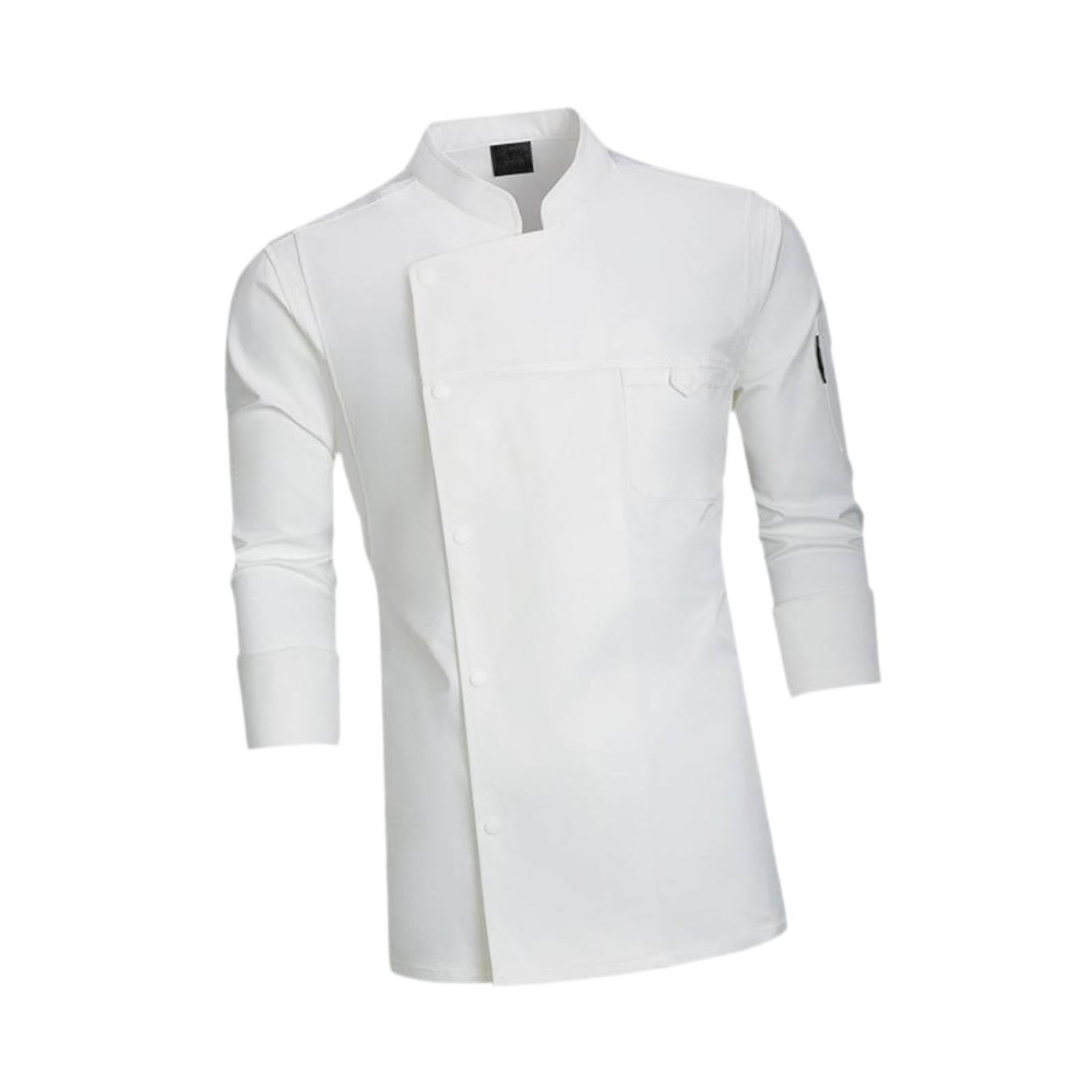 Colaxi Chef Coat White Chef Clothes Chef Jacket for Food Service Catering Hotel Kitchen, XL