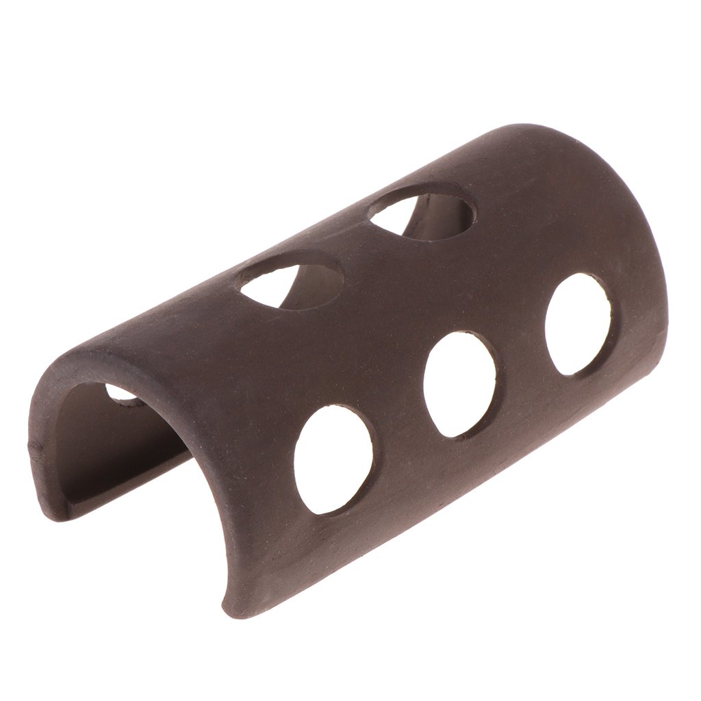 Yuoiux Brown Ceramic Aquarium Decoration Tube Cave With Holes Safe Ornament Fish Tanks Landscape Accessories Fish
