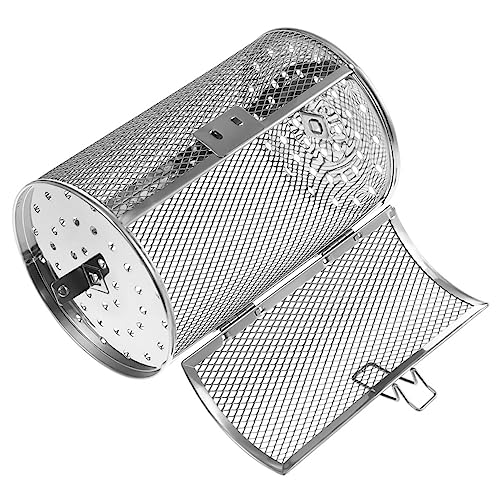 Toddmomy Stainless Steel Rotating Grill Air Fryer Basket Grill Rack Easy to Use Even Heat Distribution Must-have Kitchen Tool