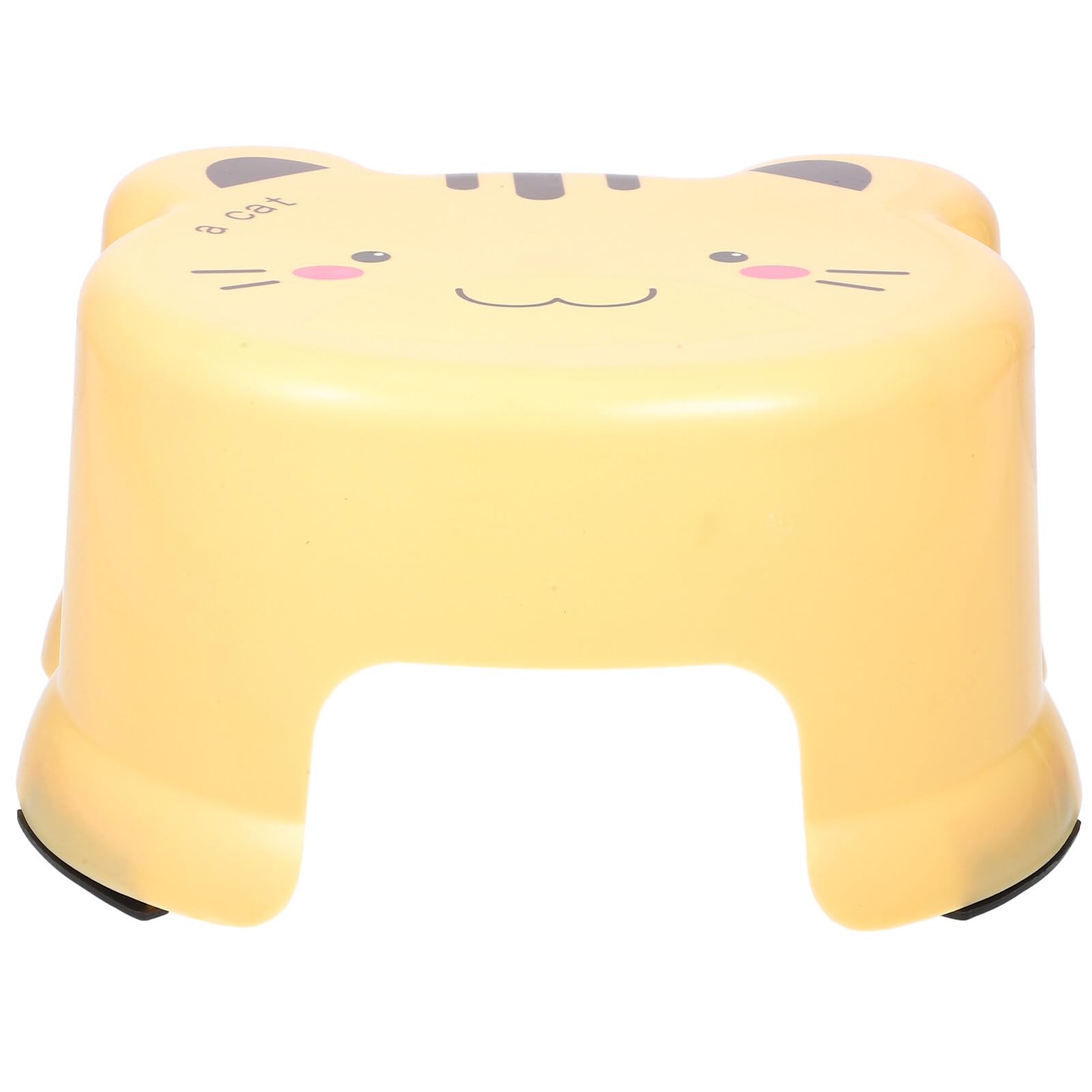 HOLIDYOYO Non-slip Yellow Plastic Step Stool for Bathroom and Playing, Multipurpose Heightening Pp Stool Suitable for Toddlers and Adults
