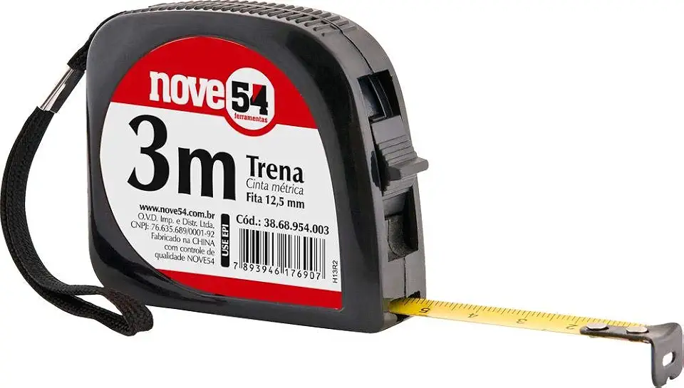 Nove54, Trena Curta De Aço, 3 M X 12,5 Mm, Hobby.