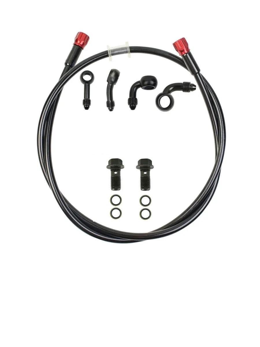 Brake Line Universal M10 Motorcycle Steel Hydraulic Brake Clutch Line Hose Tube for Dirt Bike ATV Moped Scooter Cub Quad UTV Go Kart Motorcycle Oil Hoses Line Pipe(220cm)