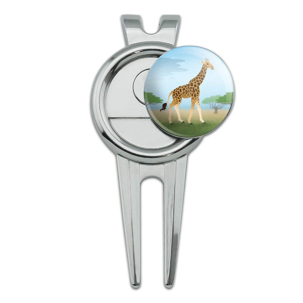 GRAPHICS & MORE Giraffe in Africa Golf Divot Repair Tool and Ball Marker